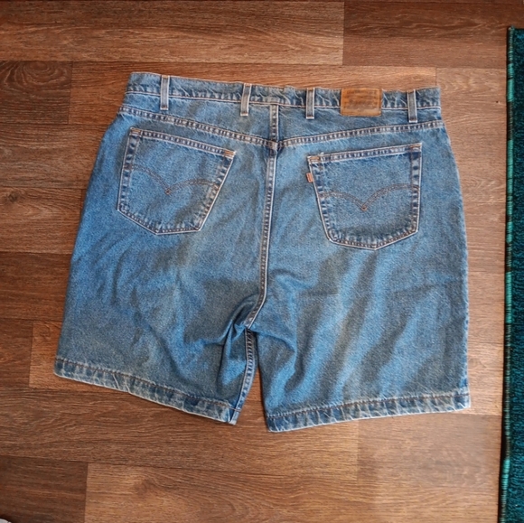 Vintage Levi's Orange Tab Classic Denim Men's Shorts Size W48 Loose Fit - Picture 6 of 8